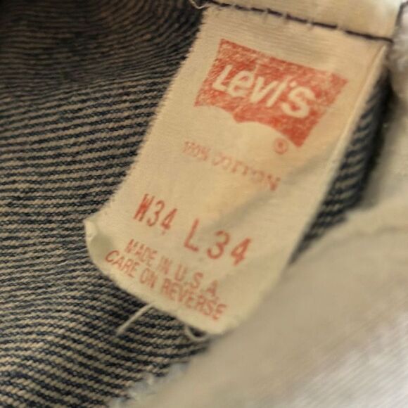 Levi’s Men’s Orange Tab Vintage 90’s Straight Leg Jeans size 34x34 - Picture 11 of 12